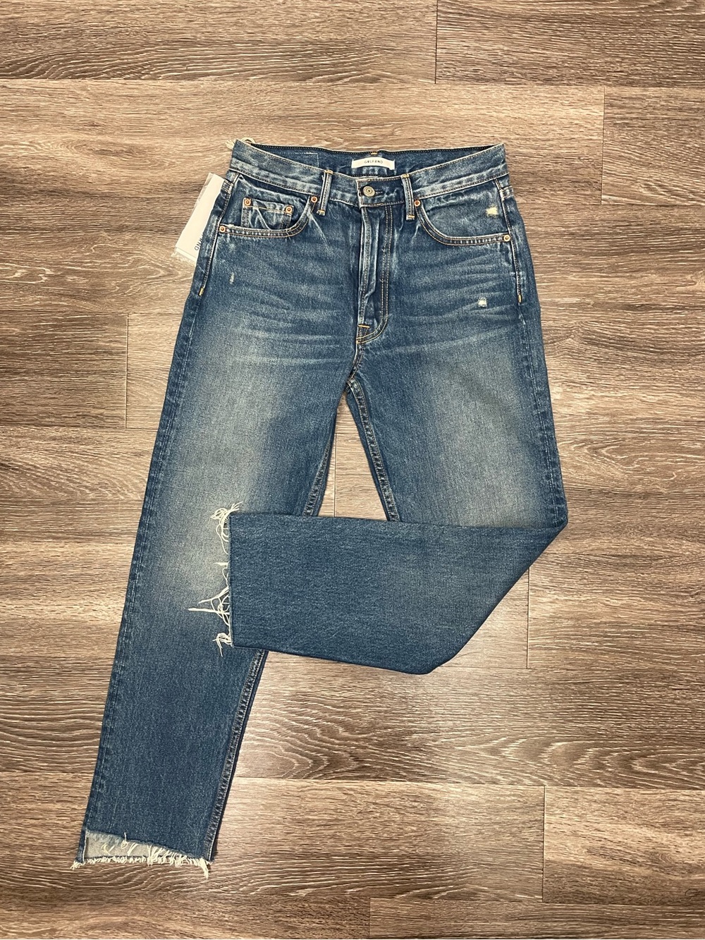 GRLFRND Helena Women’s Blue High Waisted Straight-Leg Jeans
